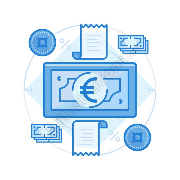 euro cash illustration