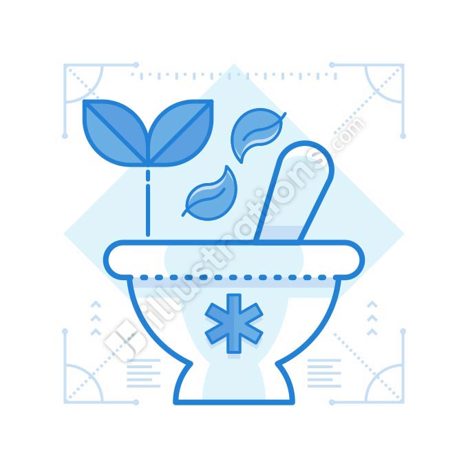 natural medicine illustration