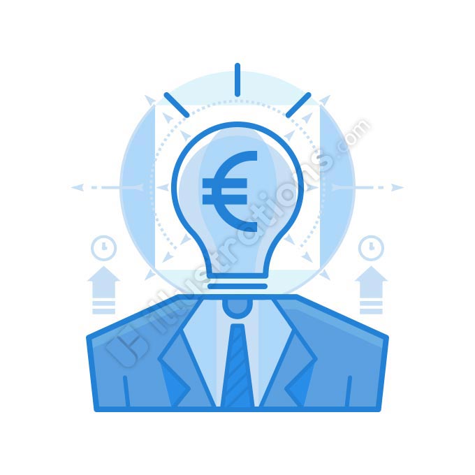 thought euro illustration